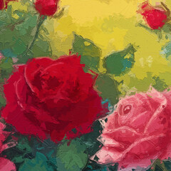Various oil paintings, flowers, roses, peonies, butterflies, sailboats, landscapes, birds, chrysanthemums, lakes, streams, fish, geese