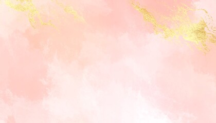 Delicate blush pink watercolor background with gold flecks