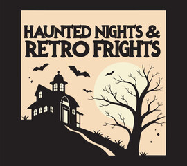 halloween background with haunted house