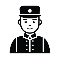 Modern black and white icon set on a clean background