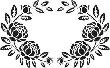 Floral Wreath Happy Birthday Vector Design