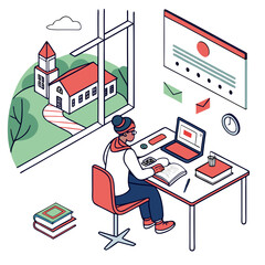 businesswoman working on a laptop