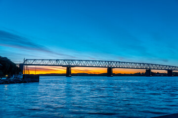 The Old Little Belt Bridge sunset