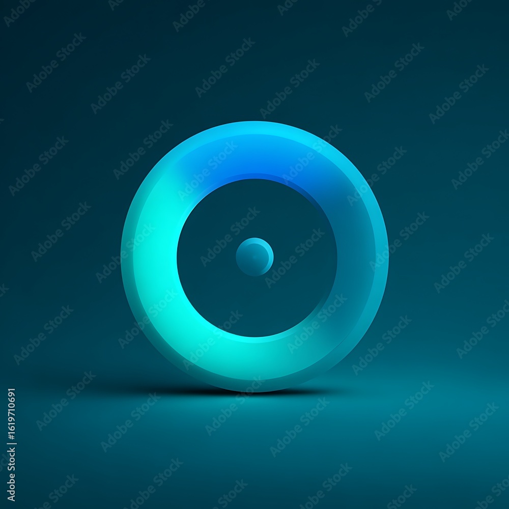 Poster abstract 3d circle with gradient colors