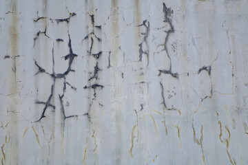 broken dirty rusty concrete wall of the building