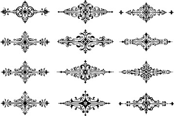 Ornamental Vintage Flourish Vector Design Elements Set" bundle 