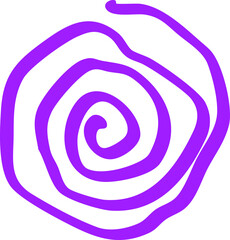 abstract doodle purple spiral element