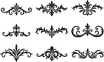 Ornamental Vintage Flourish Vector Design Elements Set" bundle 
