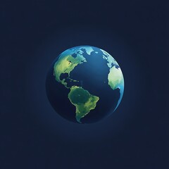 Fototapeta premium Low Poly Earth Globe Illustration