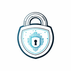 digital padlock symbol representing cybersecurity