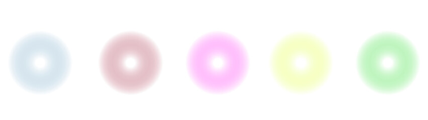 Abstract Gradient Spheres on transparent background.
