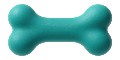 Dog chew toy shaped like a bone, made of durable rubber for a private house.