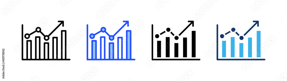 Poster trending icon collection with multiple styles
