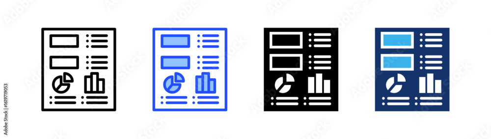 Poster infographic icon collection with multiple styles