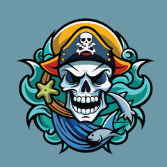 design logo vector icon illustration mascot pirate