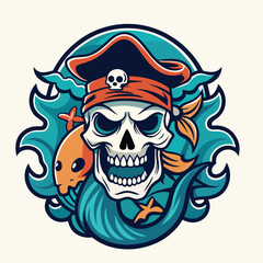 design logo vector icon illustration mascot pirate