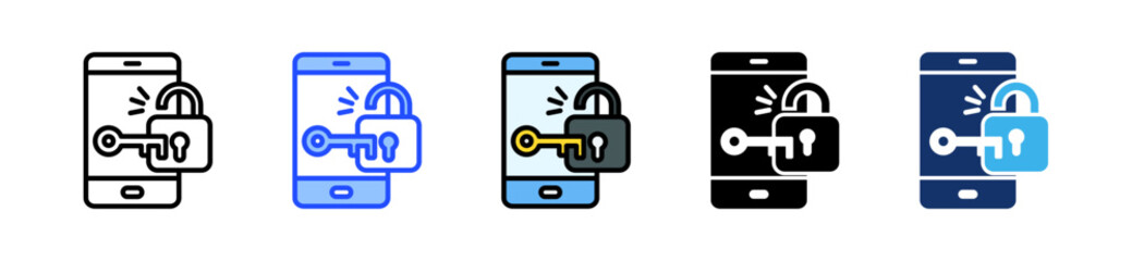 Secure Login Icon Collection With Multiple Styles