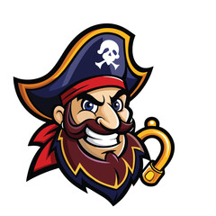 design logo vector icon illustration mascot pirate