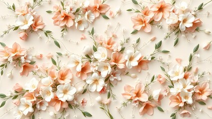 flower set with modern minimal aesthetic and neutral background
