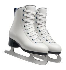 Figure skates with a stainless steel blade and serrated toe pick for precision jumps
