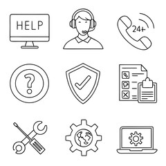 Media Set Icon in Flat Style

