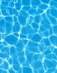 Shimmering blue water surface with light reflections creating a textured pattern