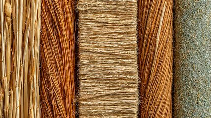 Close Up View of Vertical Wooden Textures in Various Shades of Brown and Beige