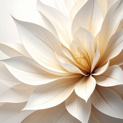 Close Up of Delicate White Floral Blossom with Golden Details in Soft Light