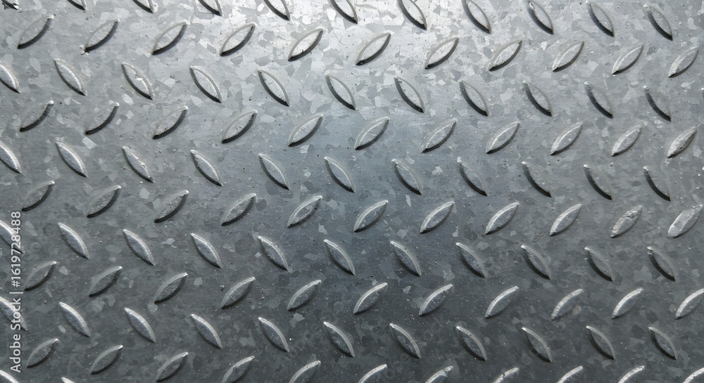 Poster diamond plate texture: captivating diamond plate texture, an industrial element, creating a repetiti