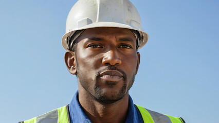 Close-Up Portrait of a Construction Worker