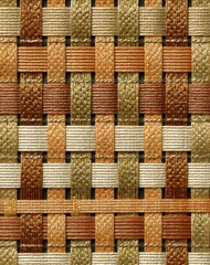 Brown Beige Gold Woven Fabric Texture Pattern Background