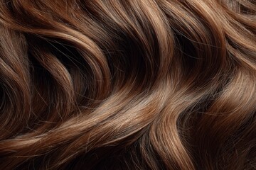 Naklejka premium Brown Wavy Hair Texture for Hairstyles
