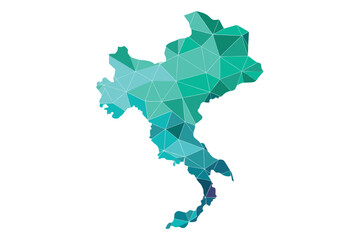 Polygon Thailand map 