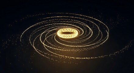 Golden Ring in a Cosmic Spiral: A Celestial Jewel