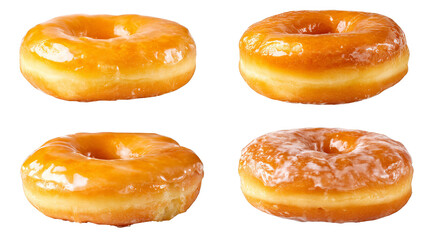 Four deliciously frosted donuts, a sweet treat for every occasion delicious.