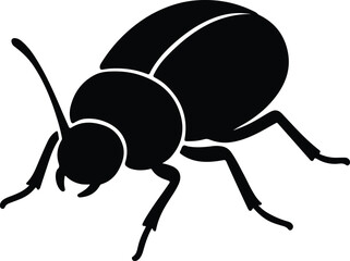 Silhouette beetle insect vector illustration pest control vector Illustrator