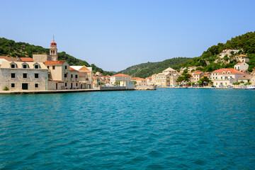 Pucisca town on the northern coast of Brac island. Croatia