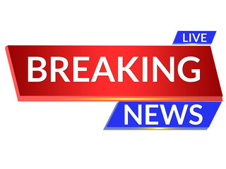 Breaking news banner live lower third label banner