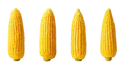 Closeup of fresh corn on the cob against a dark background, study in texture and color.