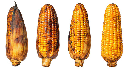 Golden harvest, a closeup examination of fresh corn cobs and their kernels .