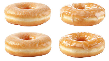 Four deliciously frosted donuts, a sweet treat for every occasion delicious.