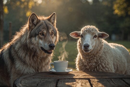 Conceptual Image of Two Opposites Meeting in Harmony