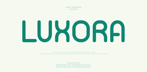Luxora Modern Futuristic Display Font Alphabet Vector Design for Branding and Logo