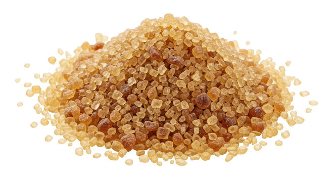 Isolated pile of brown sugar