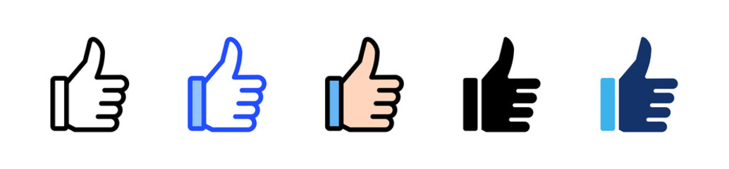 Thumbs Up Icon Collection With Multiple Styles