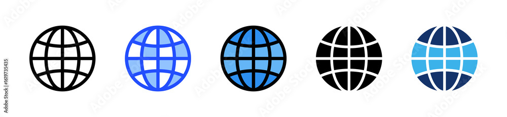 Poster network icon collection with multiple styles
