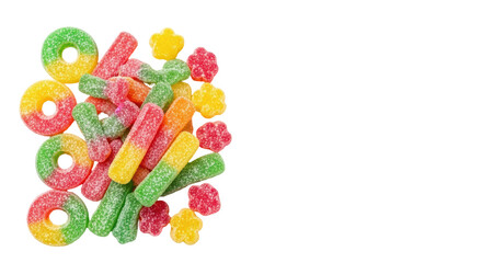 Isolated gummy candies group