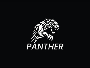 Geometric Panther Digital Logo Design