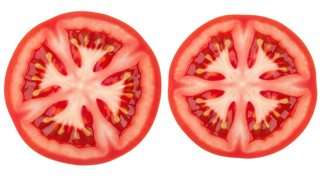 Isolated tomato slices composition