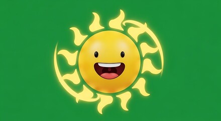 Smiling Sun Illustration: A Cheerful Summer Day Design